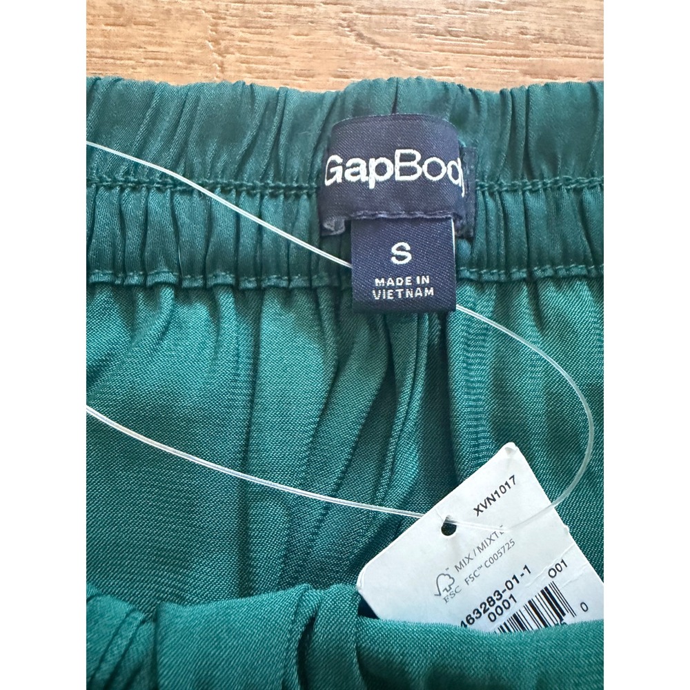 NWT Gap Body Women's Satin Sleep Shorts Dark Teal - Picture 3 of 4